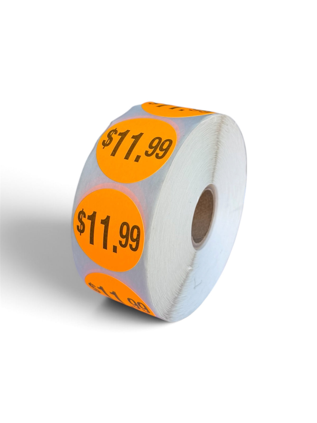Flouresant Orange Price Stickers on a Roll