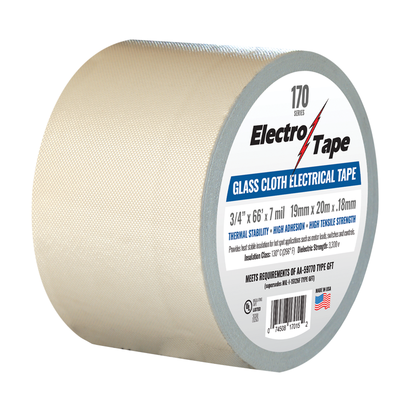 #170   7mil Glass Cloth Rubber Thermosetting Adhesive Tape