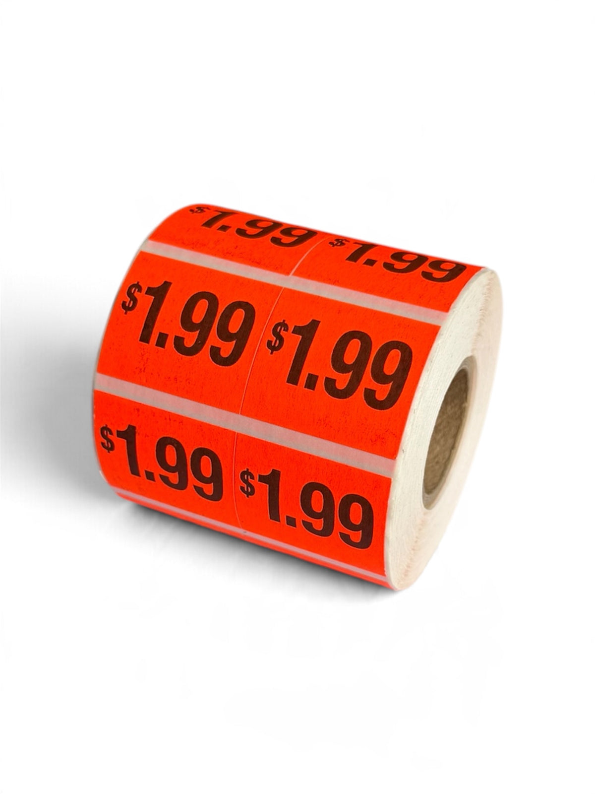 Fluorescent Red Price Stickers $1.99 Square