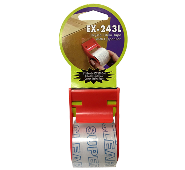 EX-243L  Crystal Clear Tape w/dispenser
