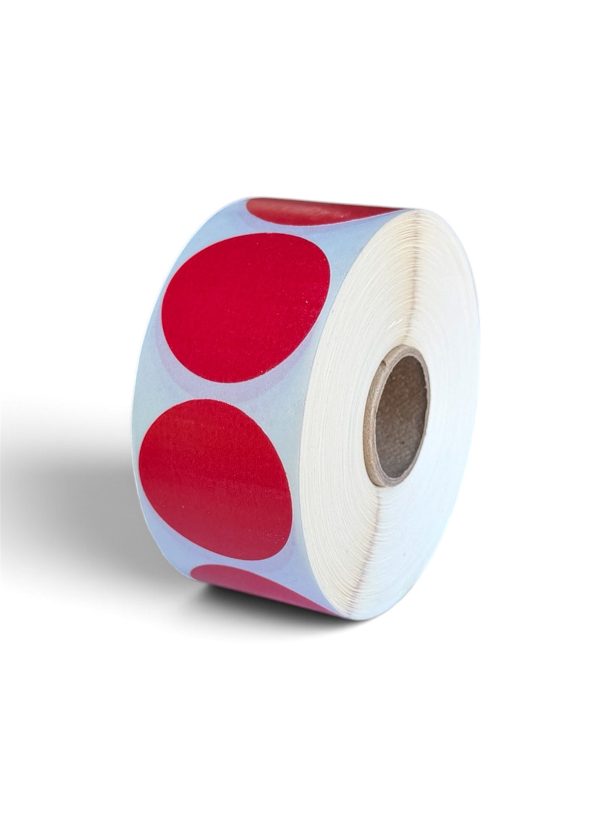 Red Inventory Sticker Dots In A Roll