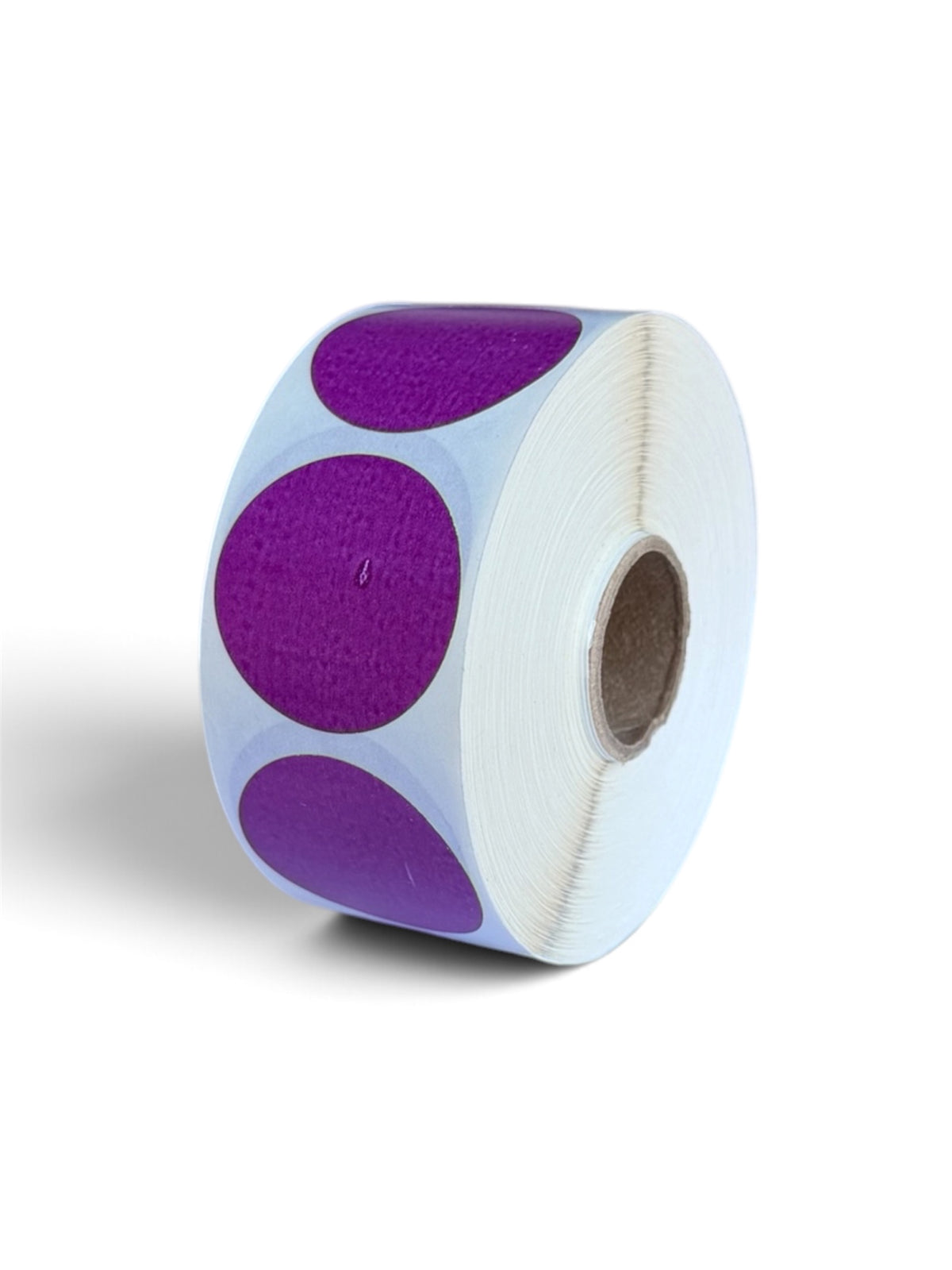 Purple Inventory Sticker Dots In A Roll
