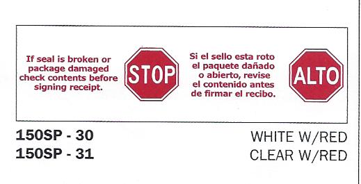Tamper-Evident Printed Tape – 3" X 165' – "If Seal Is Broken, Examine Contents"
